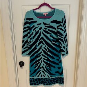 Lilly Pulitzer Teal and Pink Knit Top